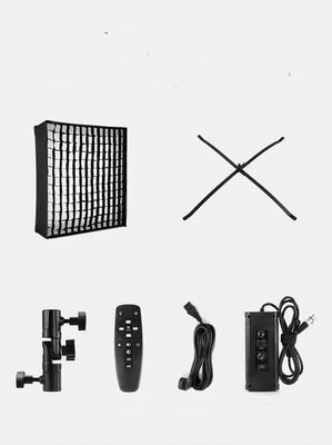 Portable Roll-up LED Light Adjustable Color Temperature 3200K-5600K Remote Control 200W Grid Softbox for Photography Live fornecedor
